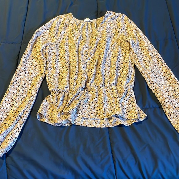 Sienna Sky Floral Peplum Blouse size S - Picture 2 of 8